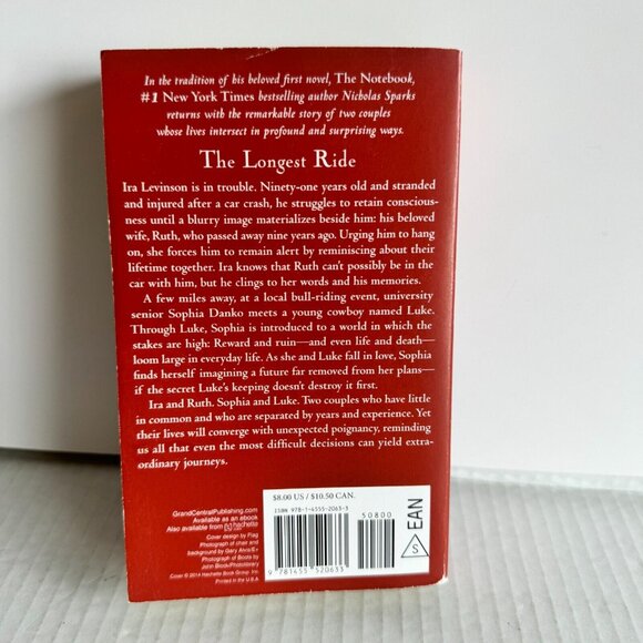 The Longest Ride By Nicholas Sparks Paperback Book - Picture 5 of 5